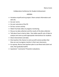 Sherry Coren Collaborative Conference for Student Achievement AGENDA