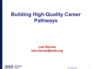 Building High-Quality Career Pathways Lois Barnes