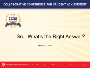 So…What’s the Right Answer? March 31, 2015