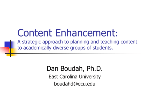 Content Enhancement : Dan Boudah, Ph.D.