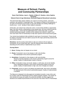 Measure of School, Family, and Community Partnerships