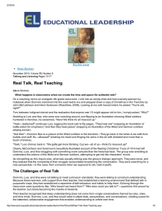 Real Talk, Real Teaching