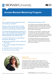 Access Monash Mentoring Program