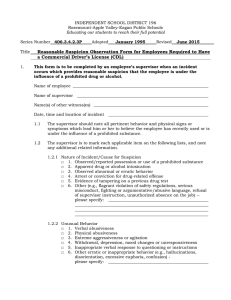 Title Reasonable Suspicion Observation Form for Employees Required to Have
