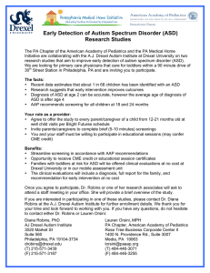 Early Detection of Autism Spectrum Disorder (ASD) Research Studies