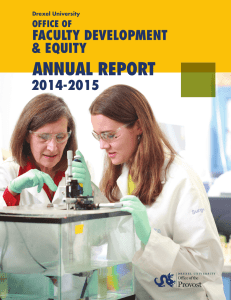 ANNUAL REPORT FACULTY DEVELOPMENT &amp; EQUITY 2014-2015