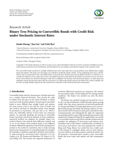 Research Article Binary Tree Pricing to Convertible Bonds with Credit Risk