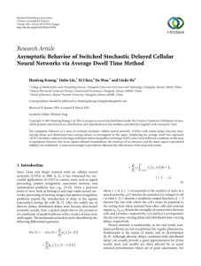 Research Article Asymptotic Behavior of Switched Stochastic Delayed Cellular