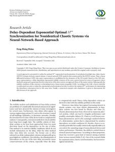Research Article Delay-Dependent Exponential Optimal Synchronization for Nonidentical Chaotic Systems via Neural-Network-Based Approach