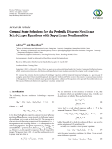 Research Article Ground State Solutions for the Periodic Discrete Nonlinear