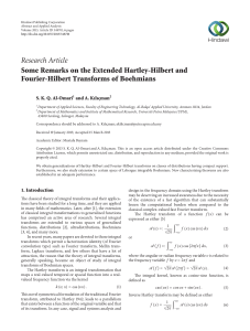 Research Article Some Remarks on the Extended Hartley-Hilbert and