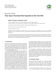 Research Article Time-Space Fractional Heat Equation in the Unit Disk