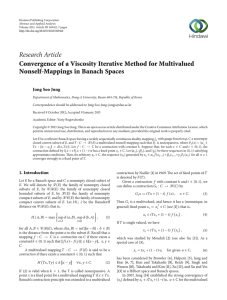 Research Article Convergence of a Viscosity Iterative Method for Multivalued
