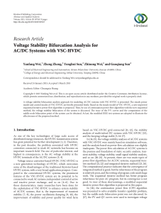 Research Article Voltage Stability Bifurcation Analysis for AC/DC Systems with VSC-HVDC Yanfang Wei,