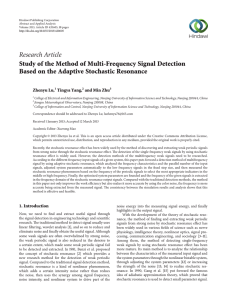 Research Article Study of the Method of Multi-Frequency Signal Detection Zhenyu Lu,