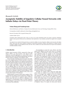 Research Article Asymptotic Stability of Impulsive Cellular Neural Networks with