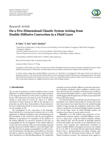 Research Article On a Five-Dimensional Chaotic System Arising from R. Idris,