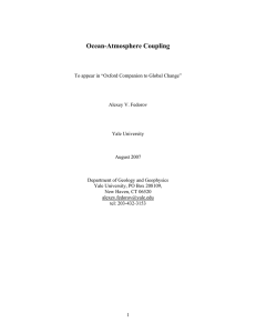 Ocean-Atmosphere Coupling