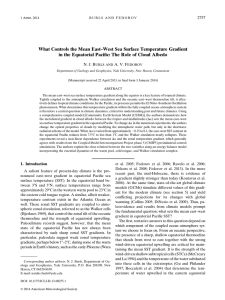 What Controls the Mean East–West Sea Surface Temperature Gradient