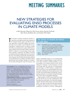 t New StrategieS for evaluatiNg eNSo ProceSSeS iN climate modelS