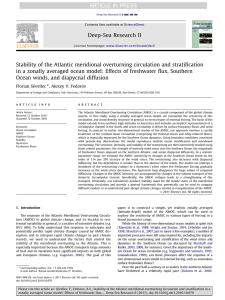 Stability of the Atlantic meridional overturning circulation and stratiﬁcation