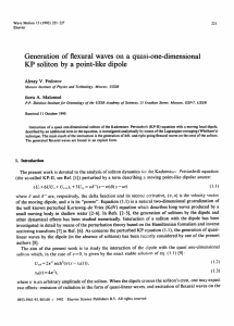 Generation  of  flexural  waves  on ... KP  soliton  by  a  point-like ... Alexey V.  Fedorov Boris A.  Malomed
