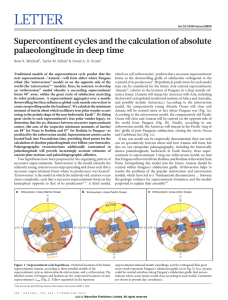 LETTER Supercontinent cycles and the calculation of absolute palaeolongitude in deep time