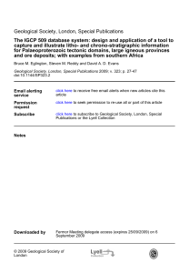 The IGCP 509 database system: design and application of a... capture and illustrate litho- and chrono-stratigraphic information