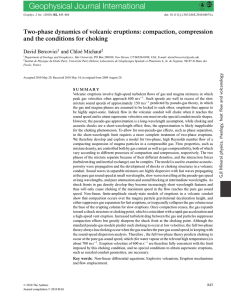 Two-phase dynamics of volcanic eruptions: compaction, compression David Bercovici and Chlo´e Michaut