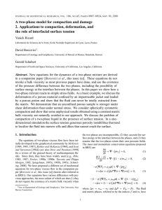 A two-phase model for compaction and damage