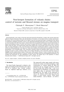 Non-hotspot formation of volcanic chains: Christoph F. Hieronymus *, David Bercovici