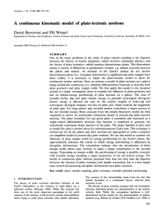 A  continuous kinematic model  of  plate-tectonic motions