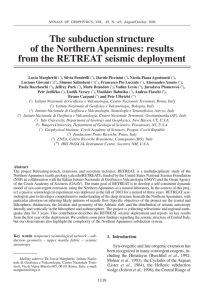 The subduction structure of the Northern Apennines: results