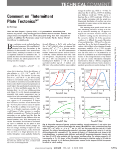 Comment on “Intermittent Plate Tectonics?”