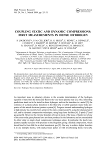 COUPLING STATIC AND DYNAMIC COMPRESSIONS: FIRST MEASUREMENTS IN DENSE HYDROGEN