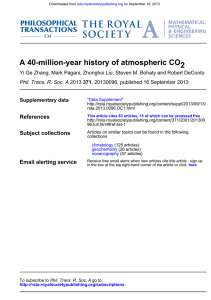 2 A 40-million-year history of atmospheric CO