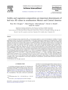 Aridity and vegetation composition are important determinants of