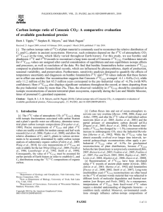 Carbon isotope ratio of Cenozoic CO : A comparative evaluation