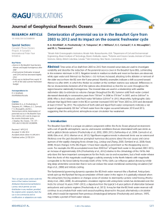 Deterioration of perennial sea ice in the Beaufort Gyre from