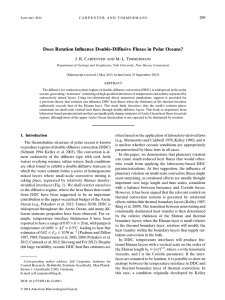 Does Rotation Influence Double-Diffusive Fluxes in Polar Oceans? J. R. C