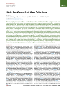 Review Life in the Aftermath of Mass Extinctions Current Biology