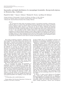 Seasonality and depth distribution of a mesopelagic foraminifer, Hastigerinella digitata,