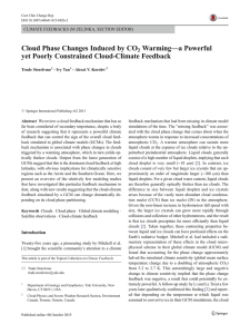—a Powerful Cloud Phase Changes Induced by CO Warming