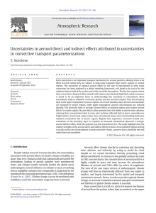 Uncertainties in aerosol direct and indirect effects attributed to uncertainties