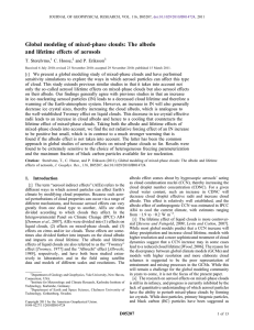 ‐phase clouds: The albedo Global modeling of mixed