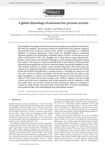 A global climatology of monsoon low-pressure systems
