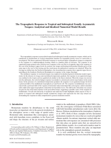 The Tropospheric Response to Tropical and Subtropical Zonally Asymmetric