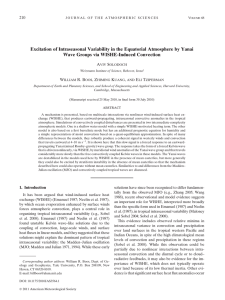 Excitation of Intraseasonal Variability in the Equatorial Atmosphere by Yanai