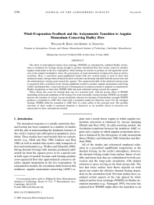 Wind–Evaporation Feedback and the Axisymmetric Transition to Angular Momentum–Conserving Hadley Flow 3758 W