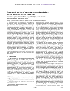 Grain growth and loss of texture during annealing of alloys,